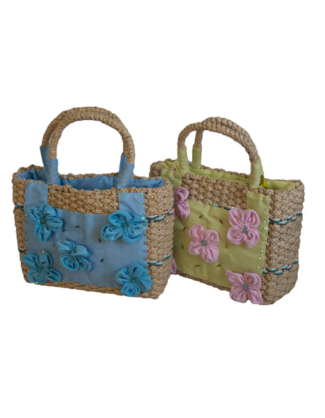 Fino MLG01-455 Straw Woven Value Beach Bags- Set of 2