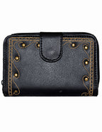 Fino M5-433 Unique Faux Leather Card Holder Organiser Purse with Studs