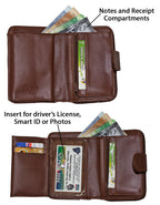 Fino M5-433 Unique Faux Leather Card Holder Organiser Purse with Studs