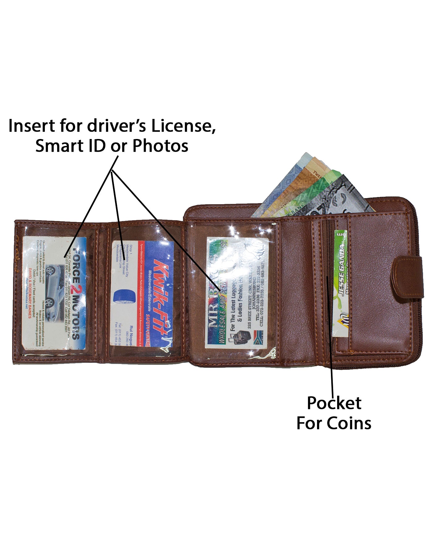 Fino M5-433 Unique Faux Leather Card Holder Organiser Purse with Studs