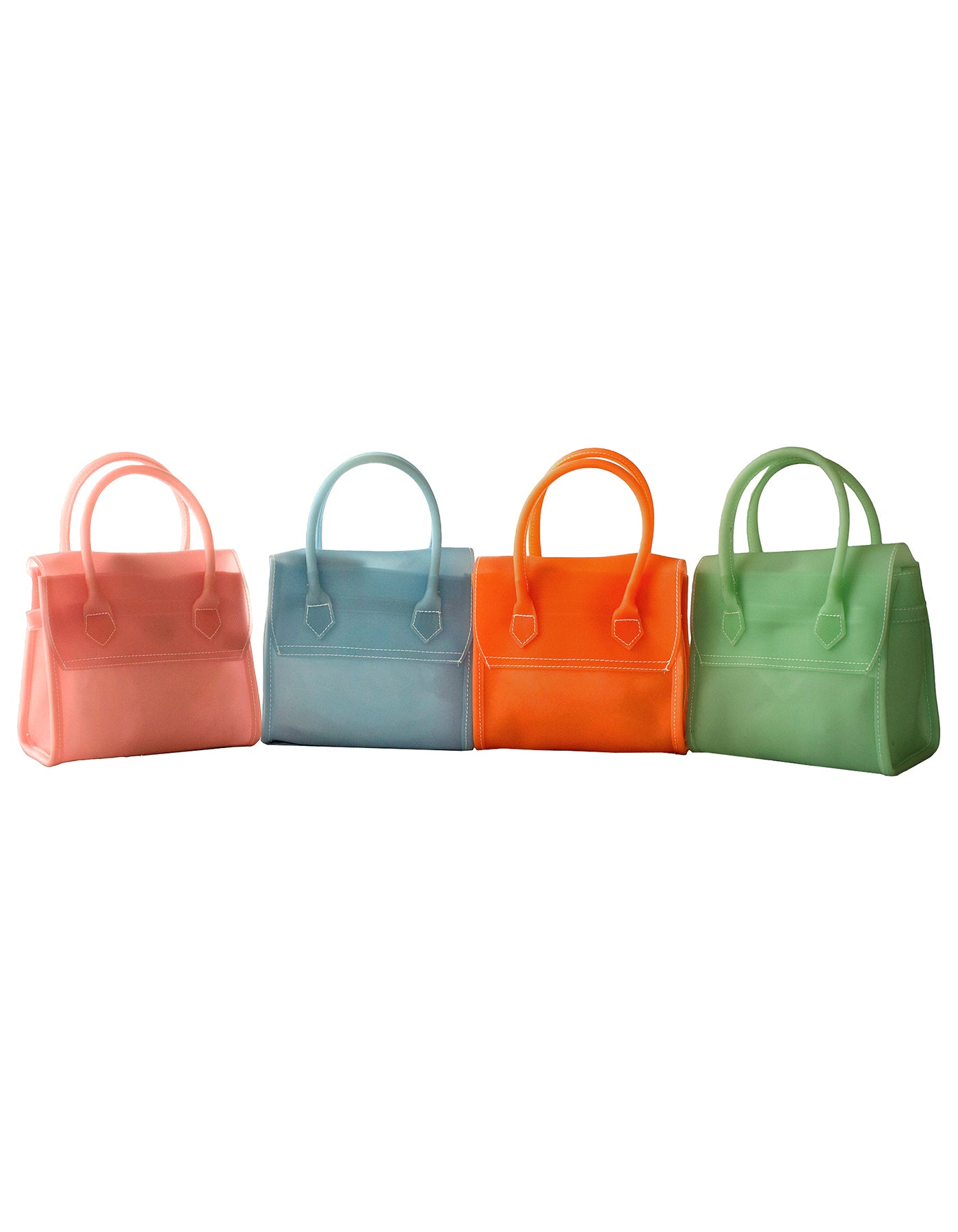 Fino JLY-1017 4 Piece Value/Party Pack Jelly Fashion Bag Set with Front Lock