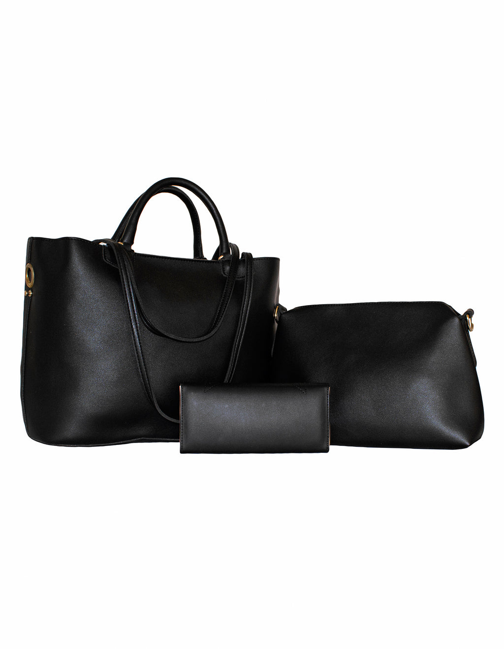 Fino SK-1610+51125 3in1 Faux Leather Hand & Shoulder Bag with Purse Set