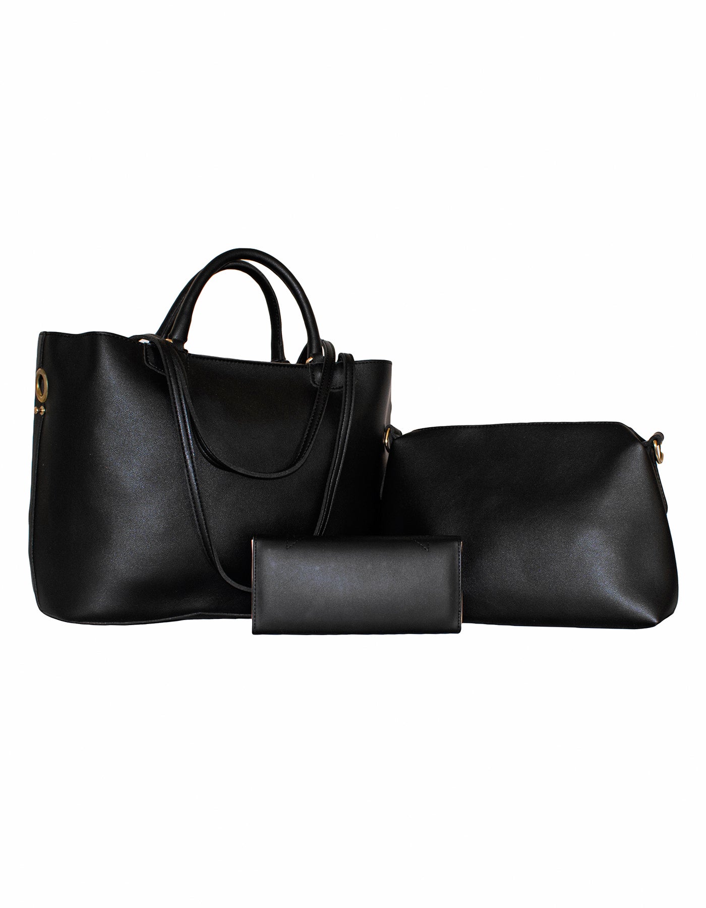 Fino SK-1610+51125 3in1 Faux Leather Hand & Shoulder Bag with Purse Set
