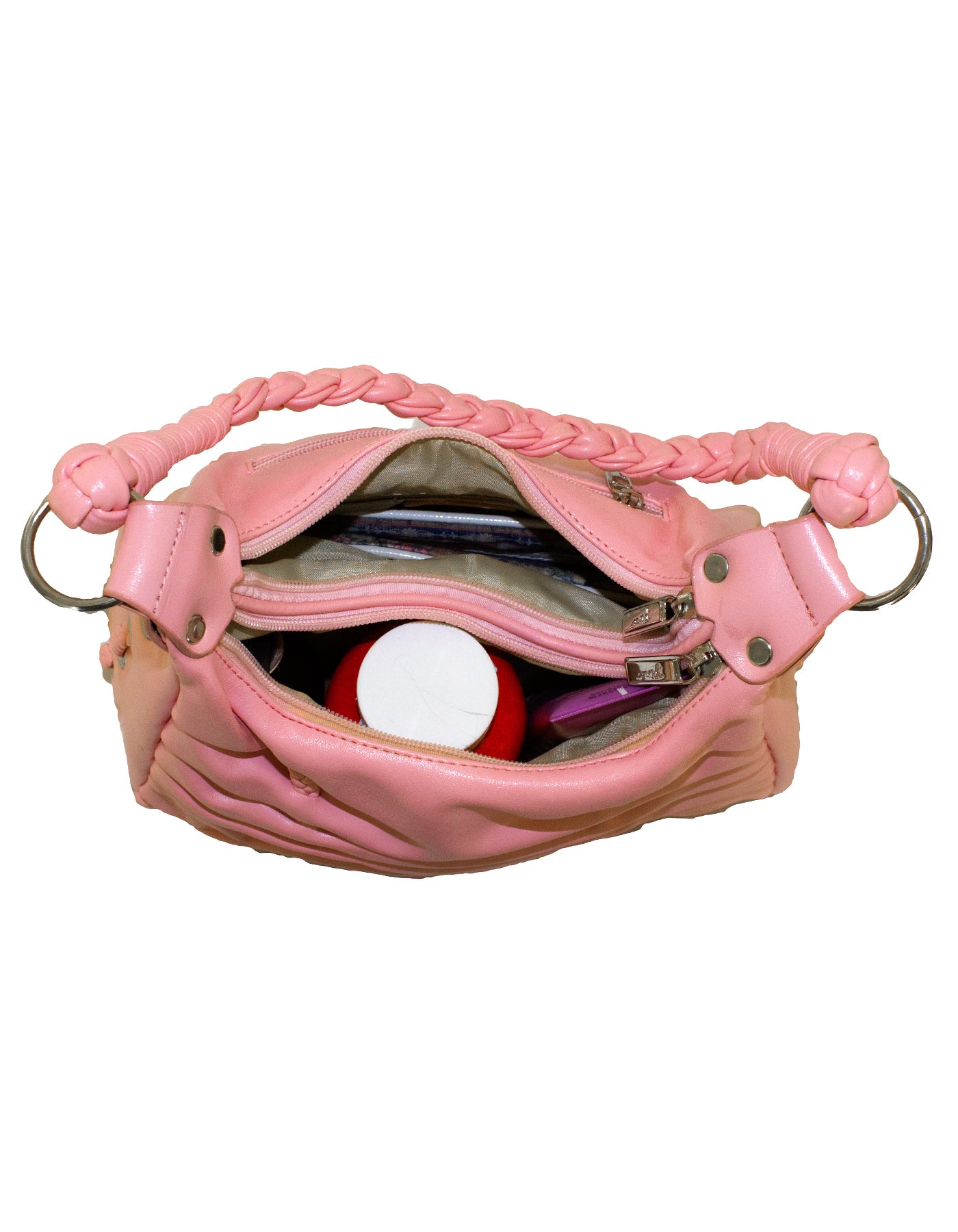 Fino SK-5544 Faux Leather Shoulder Bag - Pink