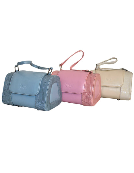 Fino SK-5550 Mini Faux Leather Crocodile Skin Print Vanity case gift set Bag- Set of 3