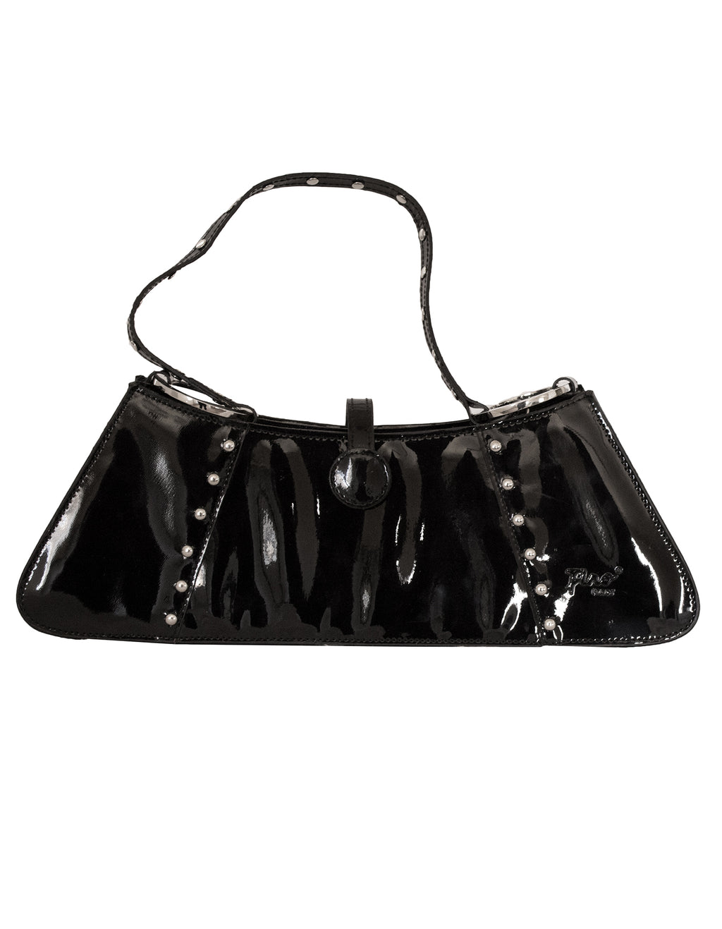 Fino SK-6002 Patent Faux Leather Mini Studded Handbag