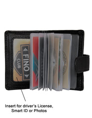 Fino SK-626 Faux Leather Slim Compact Card Holder Wallet
