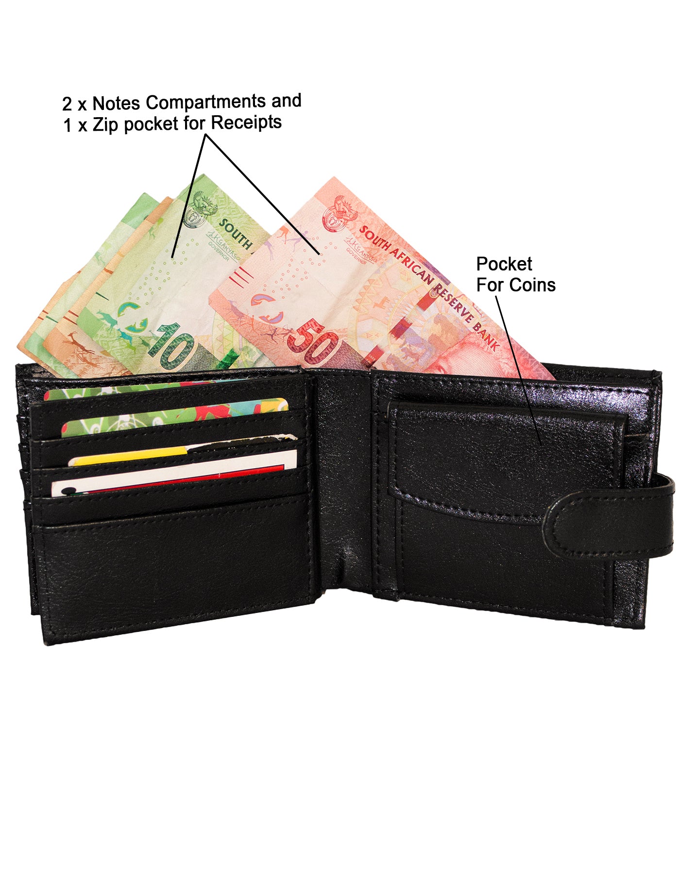 Fino SK-652 Faux Leather Men’s Bi-fold Wallet