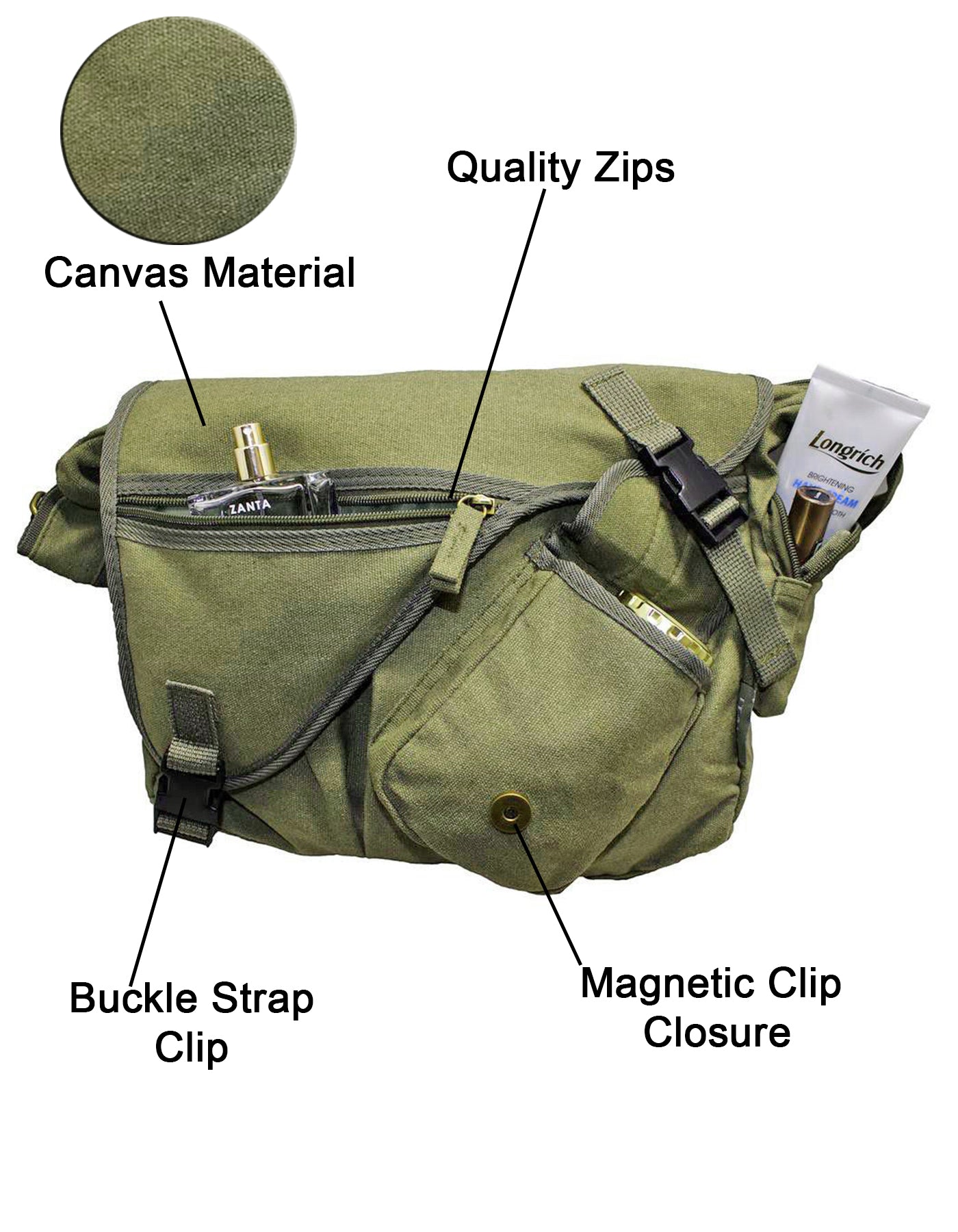 Fino SK-780 Canvas Messenger Shoulder Bag