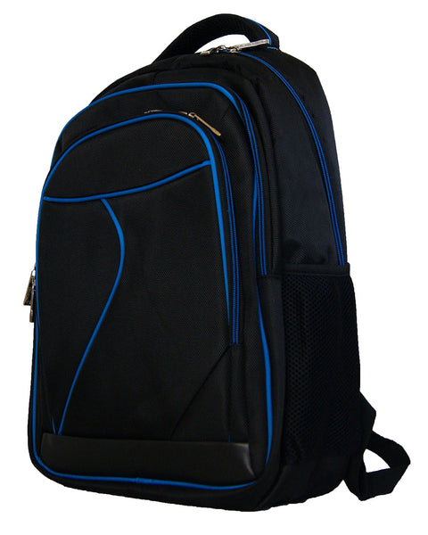 Fino Sk9029 15 inch Laptop Backpack with Blue Piping-19 Litre