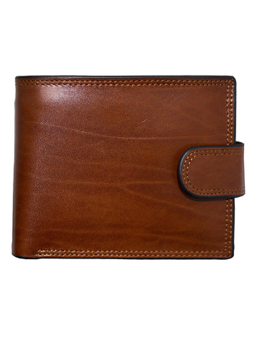 Fino SK-BD002 Top Grain Genuine Leather Bifold Wallet - Brown