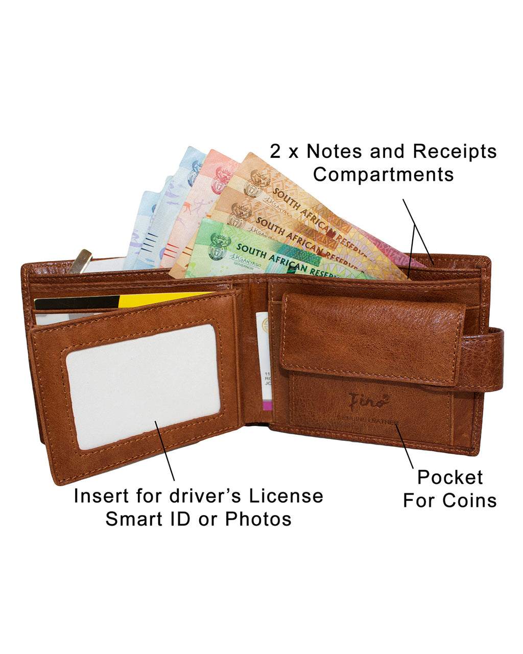Fino SK-BD1604 Italian Top Grain Genuine Leather with Box - Brown