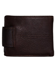 Luvsa SK-CH042 Full Grain Genuine Leather Men’s Classic Wallet with Box- Coffee