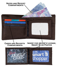 Fino SK-CH106 Faux Leather Bi-Fold Card holder/Good deal 3 Piece gift set wallet