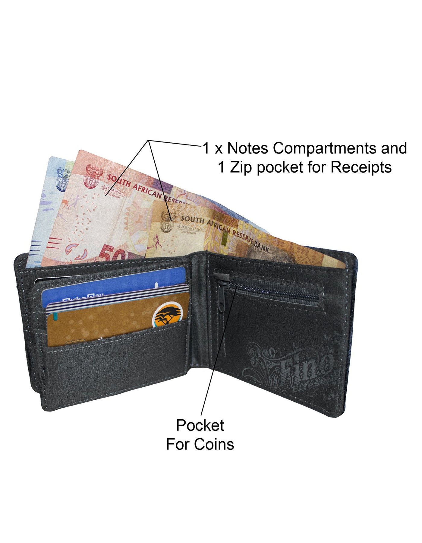 Fino SK-FZ03 Faux Leather Lifestyle Wallet with SD Card Holder & Box