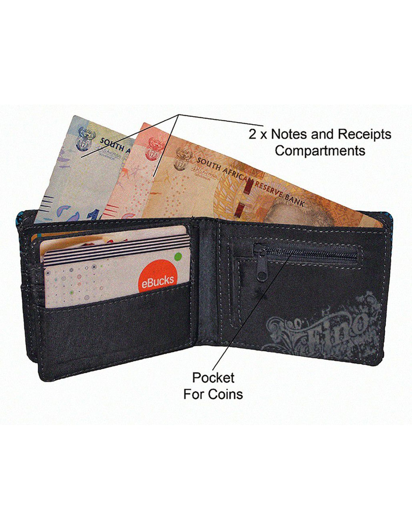 Fino SK-FZ24 Faux Leather Camouflage Wallet with SD Card Holder & Box