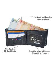 Fino SK-FZ24 Faux Leather Camouflage Wallet with SD Card Holder & Box