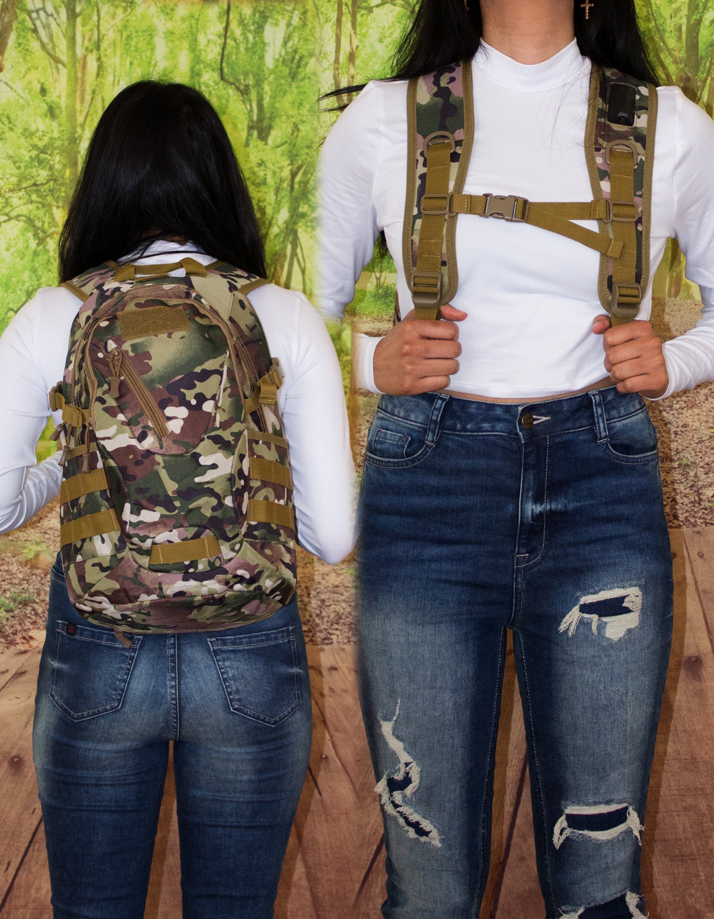Fino SK-GT6833 Tactical Anti-Theft Military Backpack with Headphone Port
