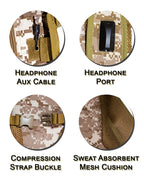 Fino SK-GT6833 Tactical Anti-Theft Military Backpack with Headphone Port