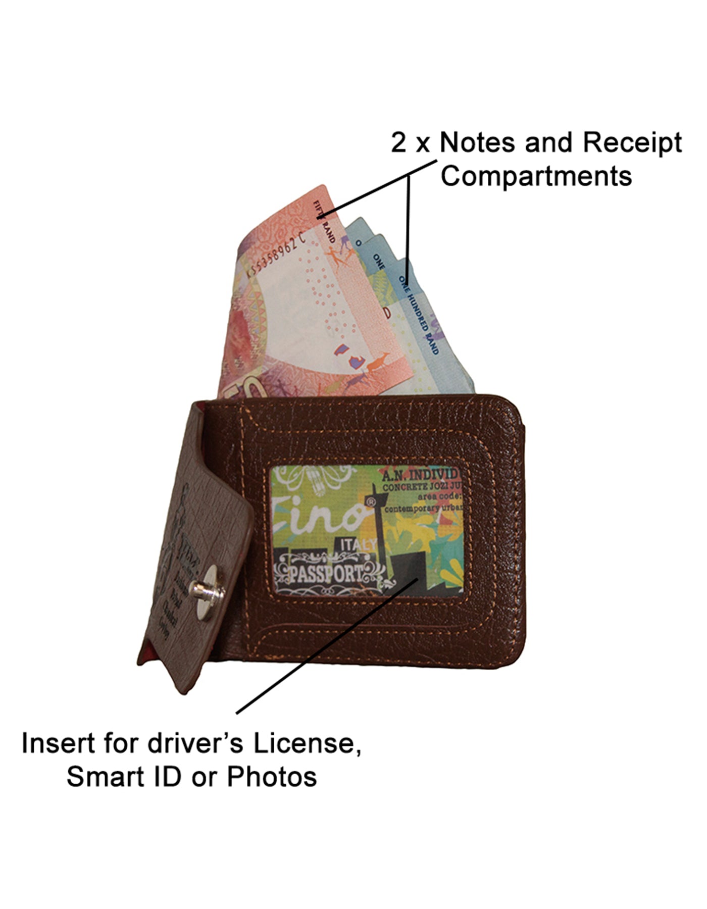 Fino SK-LS074 Fashionable Faux Leather Classical Cowboy Wallet
