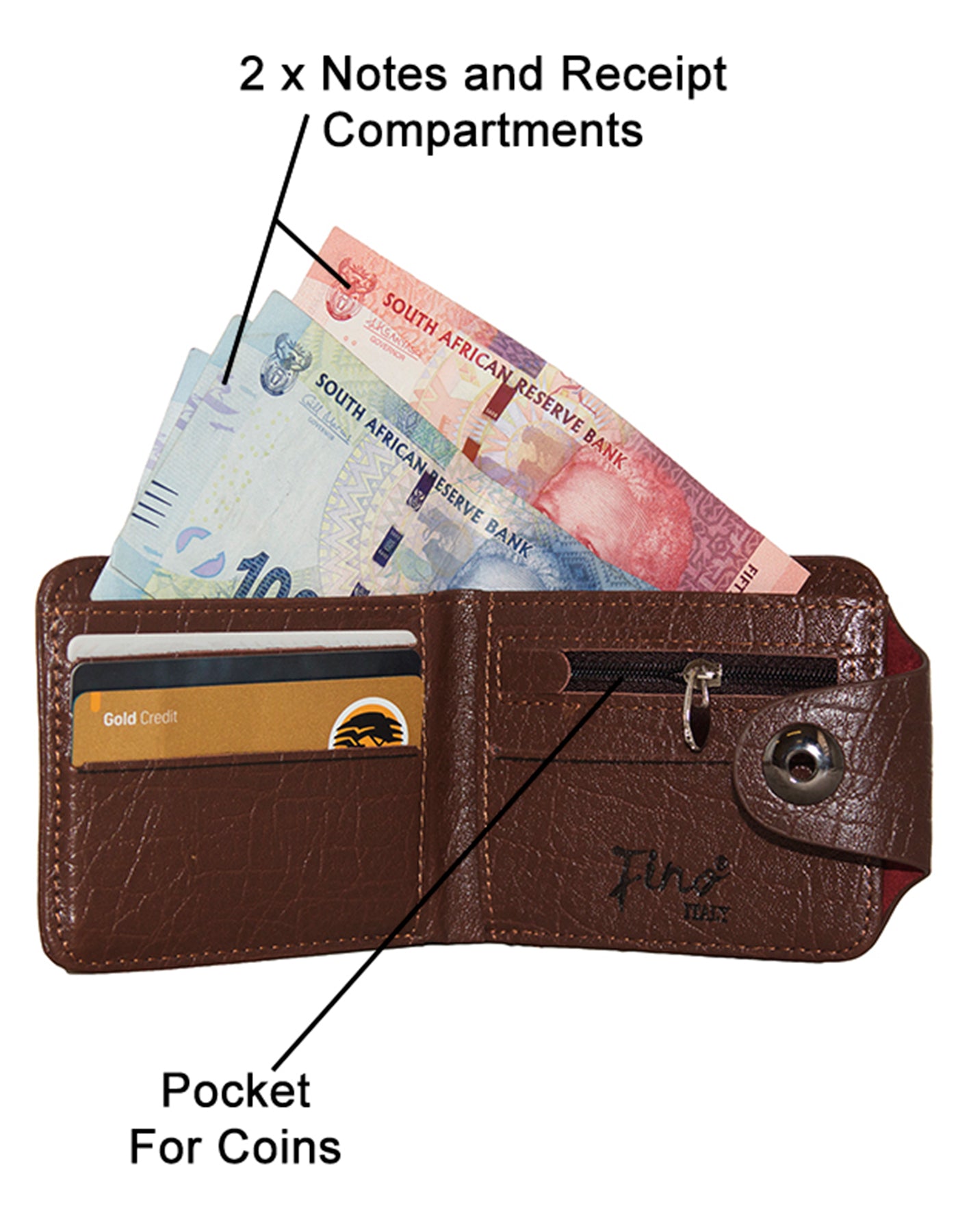 Fino SK-LS074 Fashionable Faux Leather Classical Cowboy Wallet