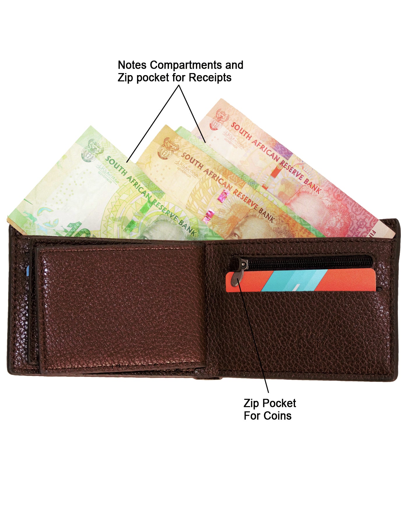 Fino SK-LS094 Faux Leather Slim Bifold Wallet with Gift Box