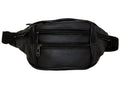Fino SK-MB2015 Unisex Genuine Leather Chest & Waist Moon Bag - Black