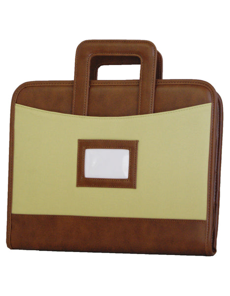 Fino SK-PF001 Faux Leather Business Folder/Organiser/Portfolio - Brown