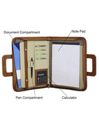 Fino SK-PF011 Faux Leather Business Folder/Organiser/Portfolio - Brown