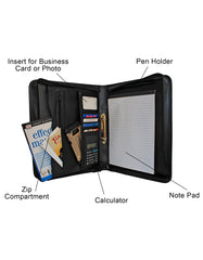 Fino SK-PF012 Faux leather Business Folder/Organiser/Portfolio - Black