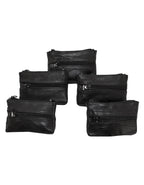 Fino SK-608 Soft Sheep Skin Leather Coin Purse/Key Ring Holder- Set of 5