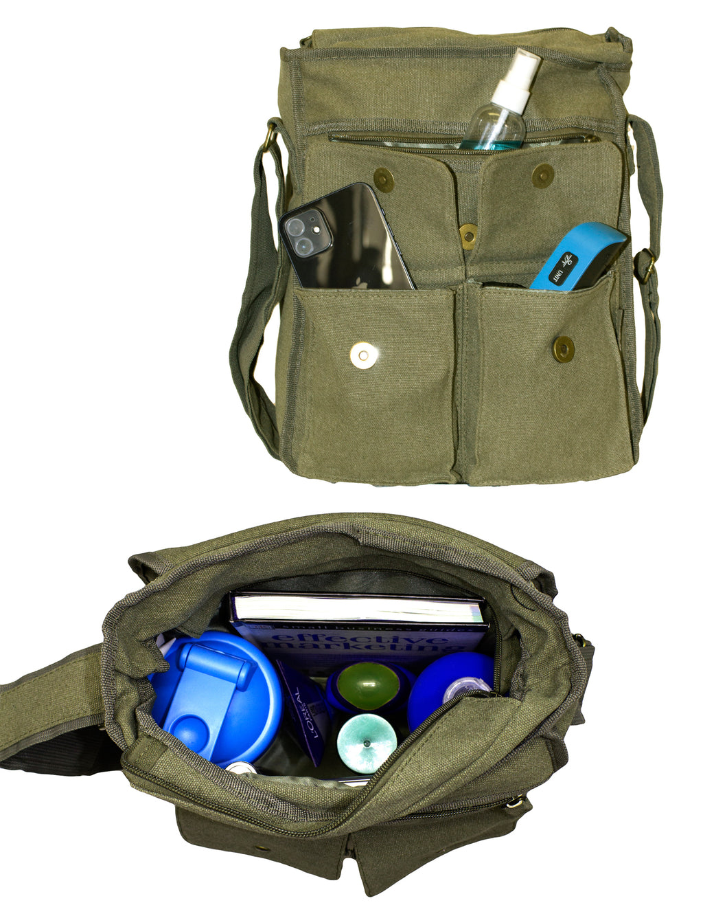 Fino SK-723 Casual Canvas Shoulder Bag with Studs