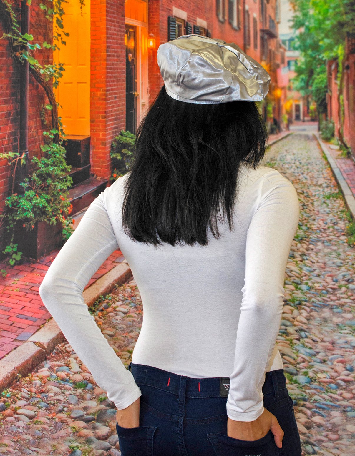 Fino SKC-134 Ladies 4PC Satin Army Peak Caps Christmas Deal Gift Set