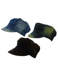 Fino SKC-135 Unisex 3PC Newsboy Denim Peak Caps Christmas Deal Gift Set