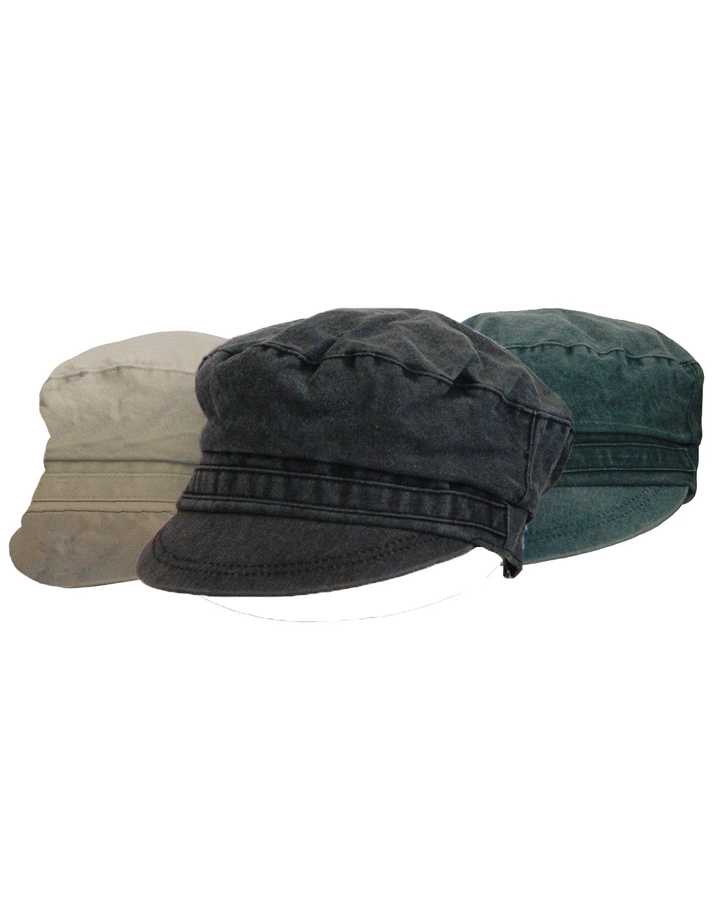 Fino SKC-136 Ladies 5PC Cotton Wash Army Peak Caps Christmas Deal Gift Set