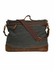 Fino SL-029 Unisex Canvas and Genuine Leather Messenger Bag