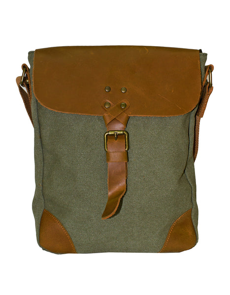 Fino SL-534 Casual Canvas Sling Bag with Genuine Leather Details