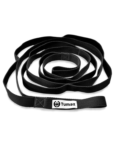 Tumaz LOOP Stretch Strap - 10 Loops & Non-Elastic Band for PT, Yoga & Dance