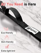 Tumaz LOOP Stretch Strap - 10 Loops & Non-Elastic Band for PT, Yoga & Dance