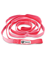 Tumaz LOOP Stretch Strap - 10 Loops & Non-Elastic Band for PT, Yoga & Dance