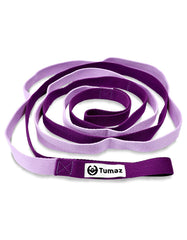 Tumaz LOOP Stretch Strap - 10 Loops & Non-Elastic Band for PT, Yoga & Dance