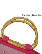 Fino T4-204A  Suede Bamboo Handle Value Pack Bags - Set of 3