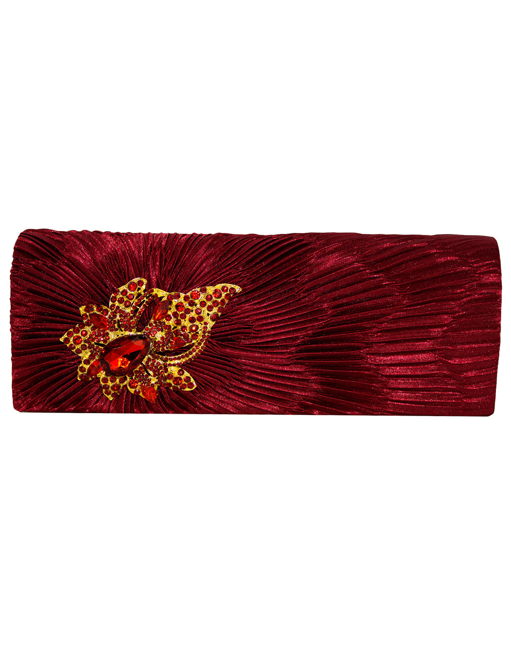 Fino T882 Elegant & Fancy Women’s Satin Clutch Bag with Chain