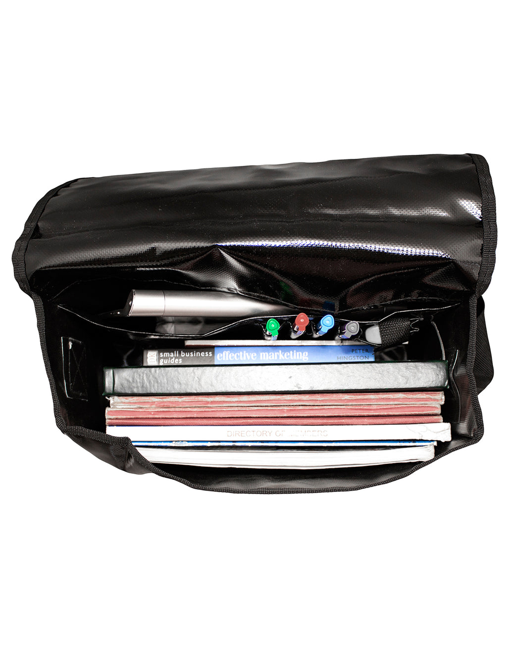 Fino SK-TPN-01 Funky Faux Leather Waterproof Messenger Bag - Black