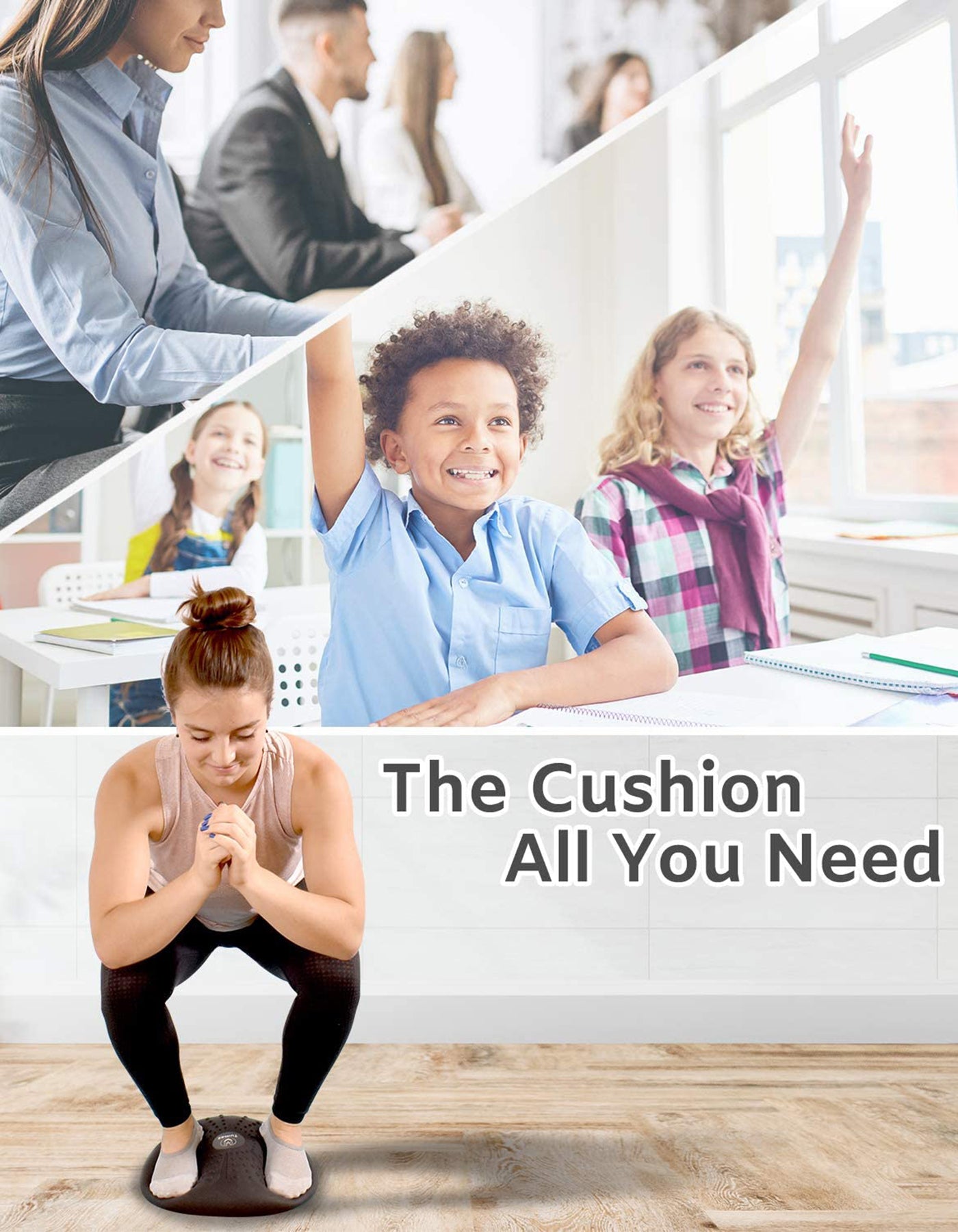 Tumaz WB0113 Premium Wobble Cushion - Wiggle Seat Improves Sitting Posture