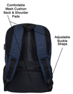Qinol YCA-16 Unisex Travel 15” Laptop Backpack with USB Charging Port