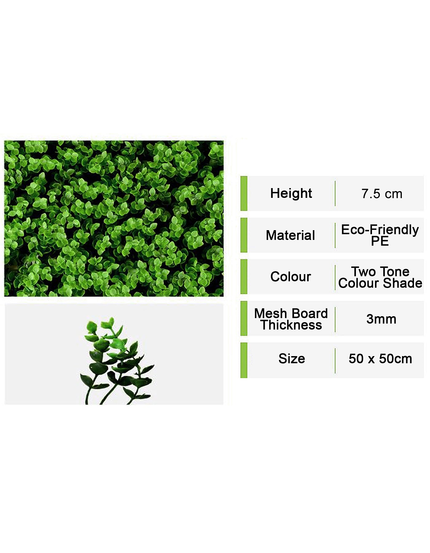 Masturf Premium Yuga 50 x 50cm Faux Leaves UV Resistant Panel